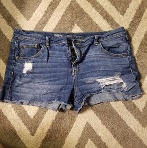 Distressed Jean Shorts